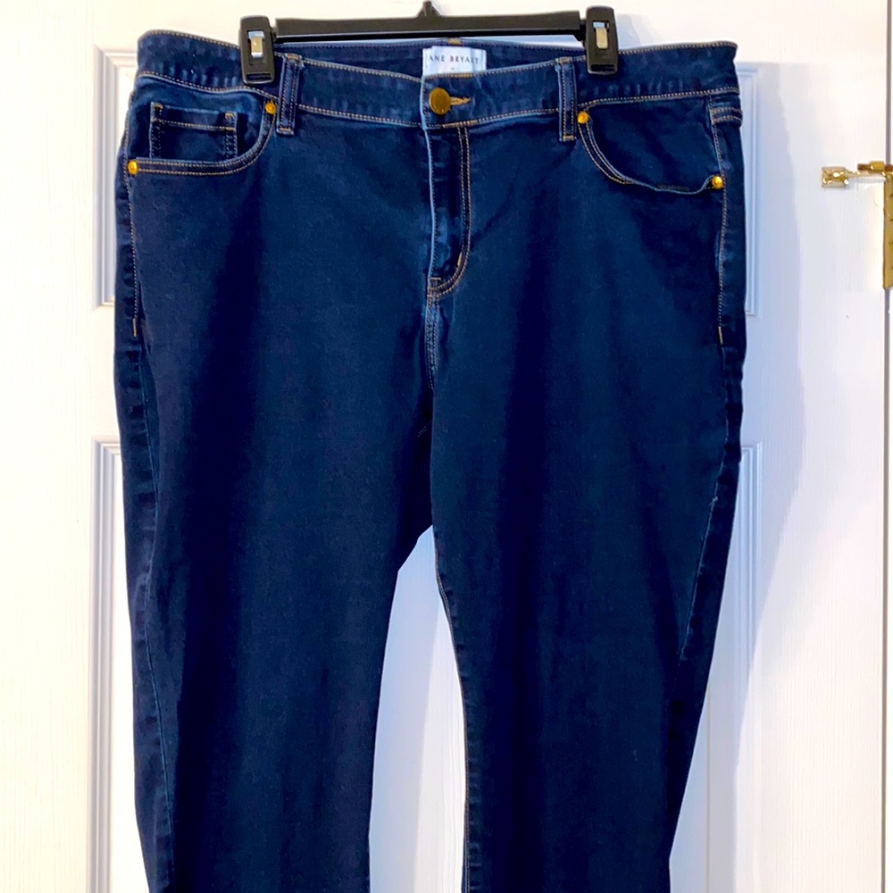 Lane Bryant Dark Wash Skinny Jeans with Stretch